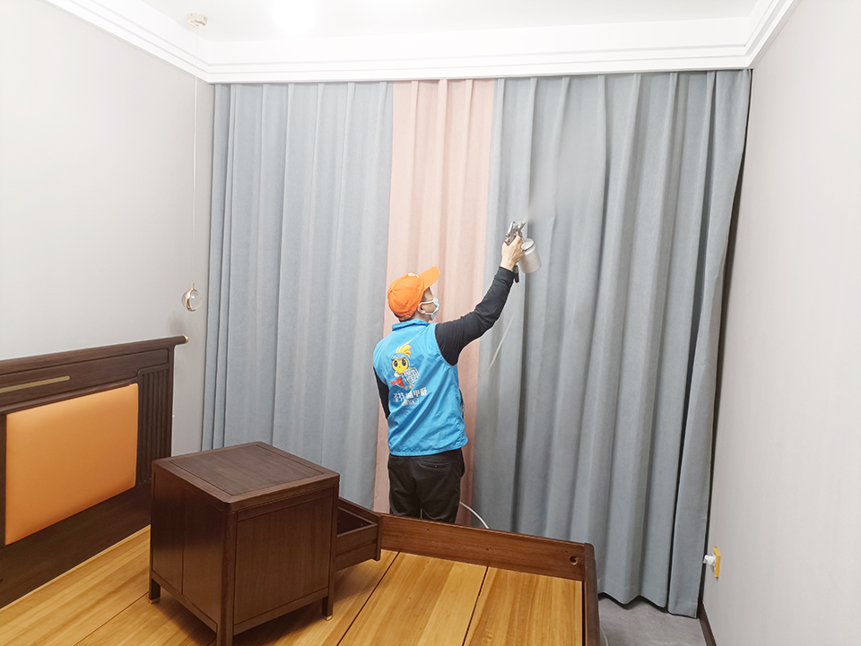 臥室布藝窗簾噴涂治理甲醛 臥室布藝窗簾噴涂治理甲醛